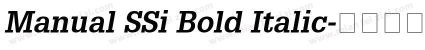 Manual SSi Bold Italic字体转换